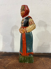 Vintage Wood Carved Hand Painted Figure