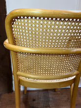 Vintage Josef Hoffman Style Chair Natural with Arm Rests
