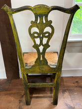 Vintage Carved Wood Rush Chair