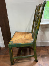 Vintage Carved Wood Rush Chair